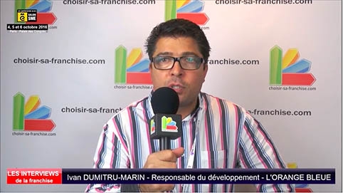 Interview d'Ivan Dumitru-marin, responsable du développement de la franchise l'Orange Bleue au salon SME Paris 2016