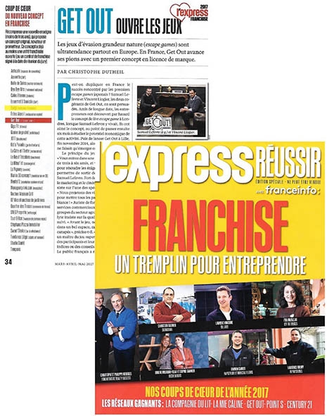 le magazine L'Express sélectionne la franchise EWIGO parmi ses coups de cœur !