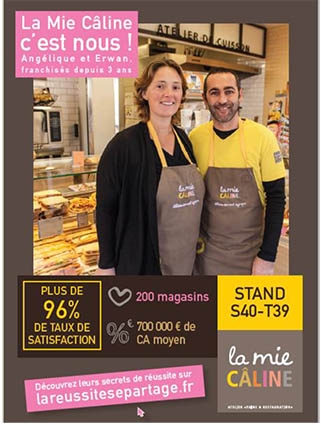 LE SALON DE LA FRANCHISE 2017, un moment privilégié pour une première rencontre avec la franchise La Mie Câline