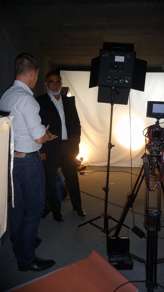 Briefing avec Cédric Chevauché avant tournage TV