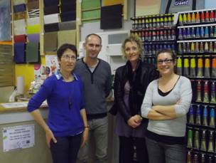 Sylvie, Jean-Charles et les animatrices Laurence et Juliette de la franchise Lézard Créatif