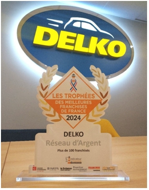 Franchise DELKO remporte fièrement le Trophée de la Meilleure Franchise de France 2024 dans la catégorie auto-moto pour la deuxième année consécutive !