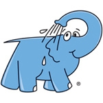 Elephant bleu