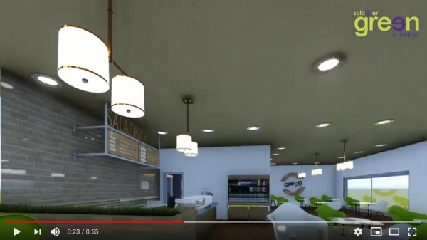 Un restaurant bio Green is Better en 3D Un restaurant bio Green is Better en 3D