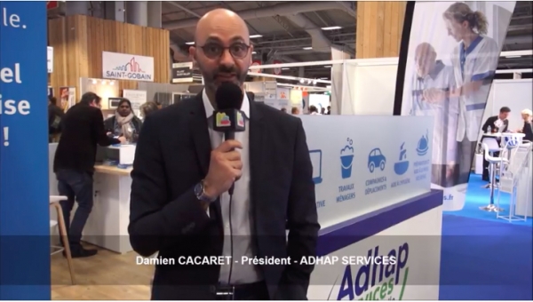 Interview de la franchise ADHAP SERVICES au Salon des Services à la Personne 2018 à Paris Porte de Versailles Interview de la franchise ADHAP SERVICES au Salon des Services à la Personne 2018 à Paris Porte de Versailles