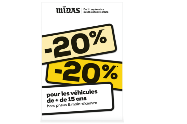 Franchise Midas s’adapte avec une offre pour les véhicules de plus de 15 ans
