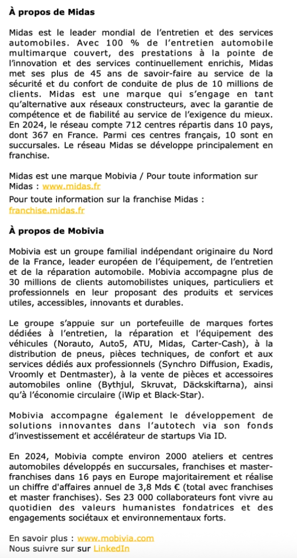 Franchise Midas : en partenariat avec Cyclevia, le réseau expérimente la collecte et le recyclage des huiles usagées