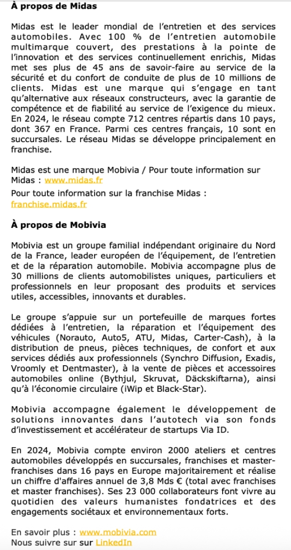Franchise Midas : ouverture d’un centre à Clermont-l’Hérault (34)