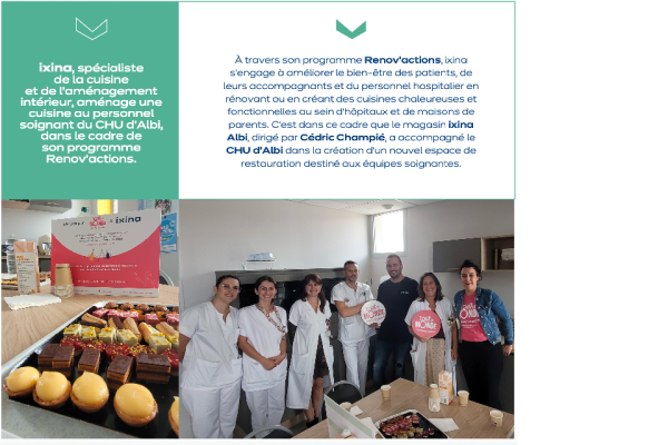 Franchise ixina s’engage pour le bien-être des soignants au CHU d’Albi