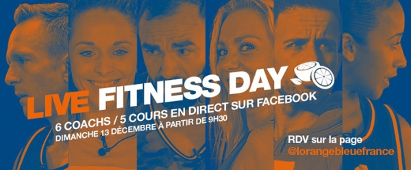 Franchise L'Orange Bleue, Mon Coach Fitness : inédit, le LIVE FITNESS DAY par les chorégraphes du réseau, dimanche 13 décembre
