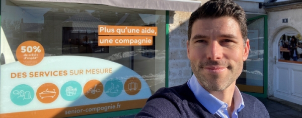 Interview d'Adrien Faure, franchisé Senior Compagnie Terres Val de Loire qui célèbre sa première année d’activité