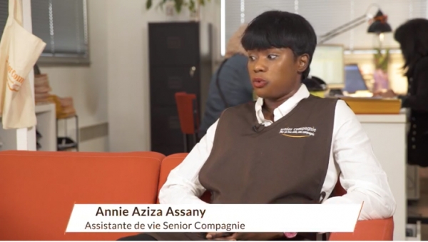 Témoignage d'Annie Aziza Assany, assistante de vie de l'agence Senior Compagnie à Gennevilliers