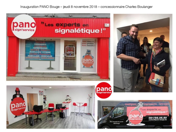 Franchise PANO : nouvelle agence à BOUGE en Belgique
