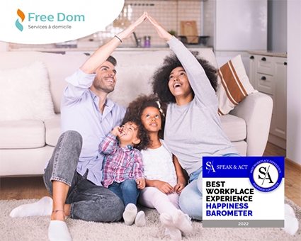 Franchise Free Dom : à la 34e place du classement Best Workplace Experience 2022 par Speak et Act