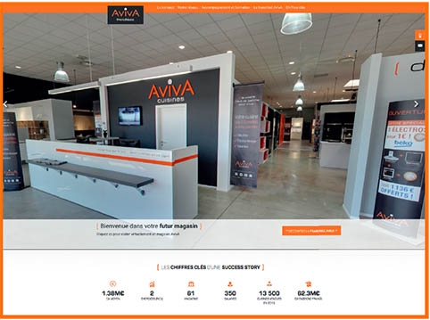 Réseau de franchise Cuisines AvivA - nouveau site internet