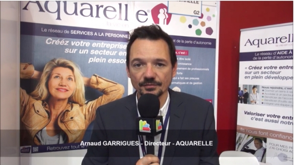 Interview de la franchise AQUARELLE au Salon des Services à la Personne 2018 à Paris Porte de Versailles