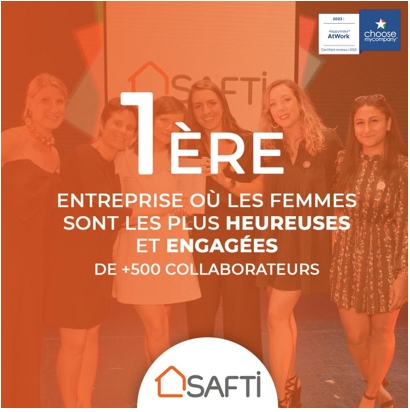 Franchise SAFTI : 1ère entreprise où les femmes sont les plus heureuse et engagées de +500 collaborateurs