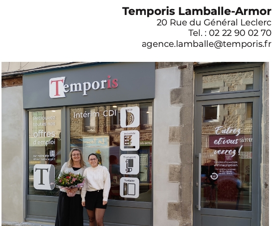 Franchise Temporis Lamballe-Armor : avec un taux de chômage au plus bas, les franchisées misent sur la proximité et la réactivité pour se démarquer dans un marché compétitif !