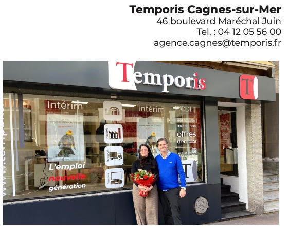 Franchise Temporis élargit son champ d’action dans les Alpes Maritimes avec l’ouverture d’une nouvelle agence à Cagnes sur Mer !