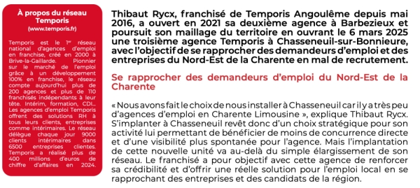 Franchise Temporis Chasseneuil : le nouvel acteur de proximité de l’emploi en Charente-Limousine !