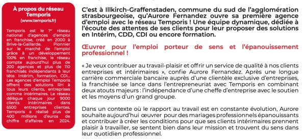 Franchise Temporis Illkirch : une nouvelle énergie pour l’emploi local