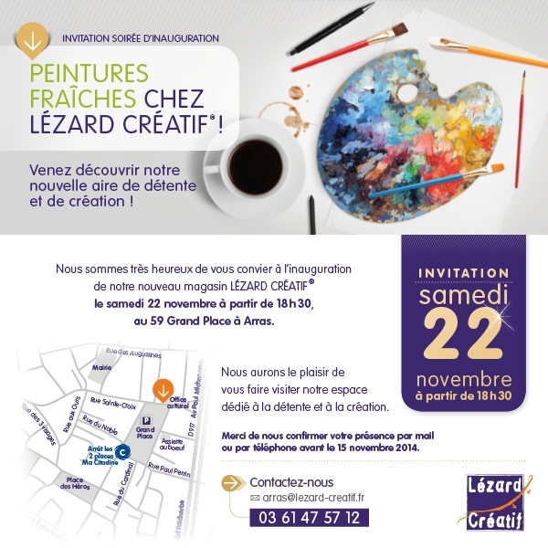 Le 7 novembre, Josiane Gruson a ouvert une boutique LEZARD CREATIF à Arras