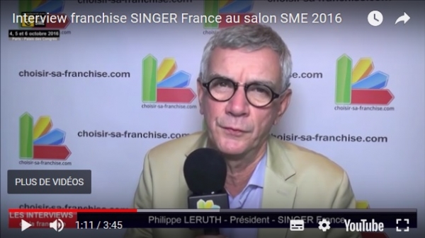Interview de Philippe LERUTH, Président de la franchise Singer France au salon SME Paris 2016 Interview de Philippe LERUTH, Président de la franchise Singer France au salon SME Paris 2016