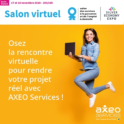 Franchise AXEO Services :  retrouvons-nous sur le salon virtuel des services à la personne et de l’emploi à domicile !
