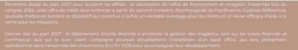 Franchise Cuisines Références : 1er trimestre 2025, un début d’année prometteur pour le réseau