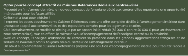 Franchise Cuisines Références : 1er trimestre 2025, un début d’année prometteur pour le réseau