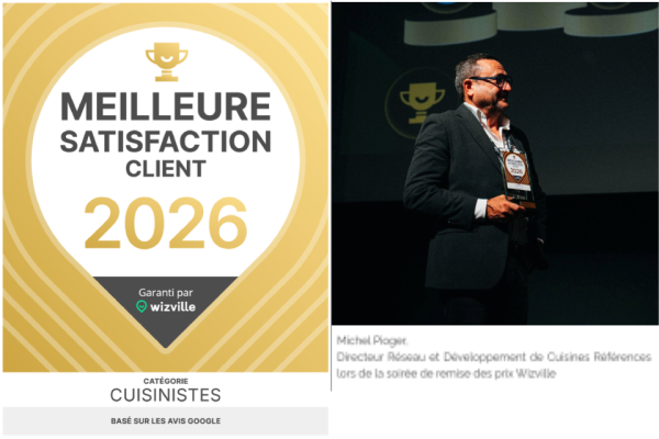 Franchise Cuisines Références récompensé par la médaille de bronze du Prix Wizville pour l’excellence de sa satisfaction client