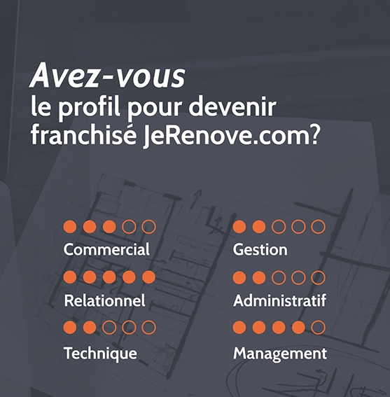 Profil du candidat à la franchise Franchise JeRenove.com