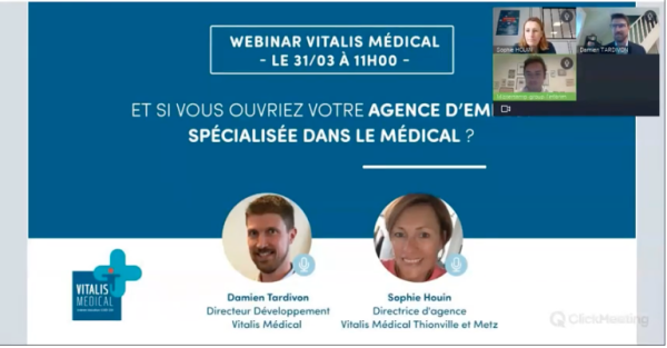 Webinar Vitalis Médical : et si vous ouvriez votre agence d’emploi spécialisée dans le médical ? Webinar Vitalis Médical : et si vous ouvriez votre agence d’emploi spécialisée dans le médical ?