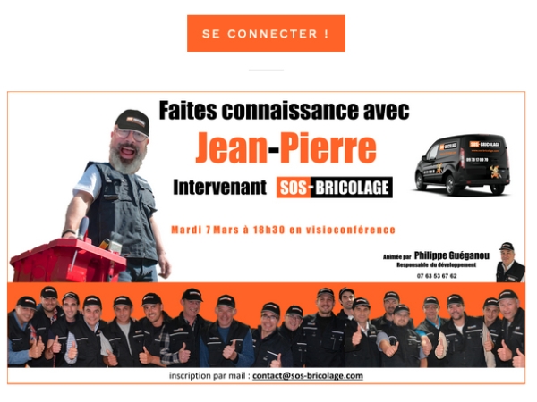 Franchise SOS Bricolage : Jean-Pierre, intervenant franchisé SOS BRICOLAGE viendra livrer son témoignage