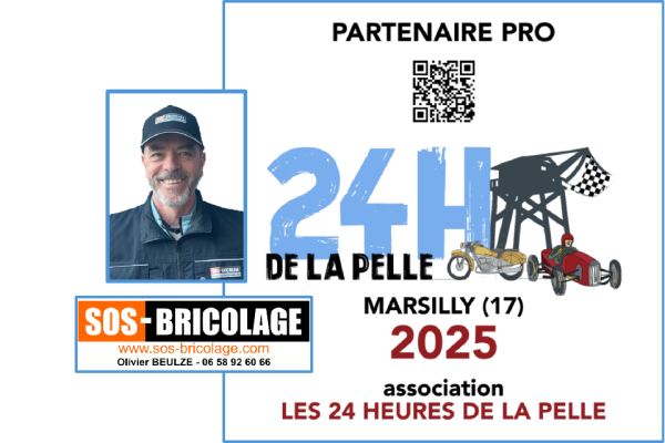 Franchise SOS Bricolage : Olivier Beulze, intervenant SOS Bricolage, sponsore officiel du rallye des vieilles voitures de Marsilly