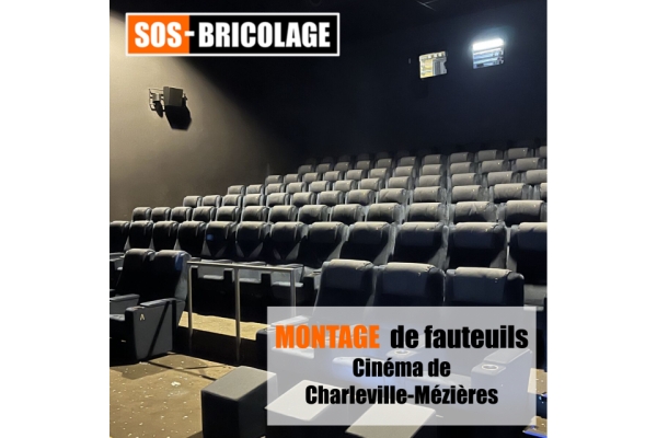 Franchise SOS Bricolage : Romuald DUPLOUY, franchisé de la Marne participe aux travaux du cinéma Métropolis à Charleville-Mézières