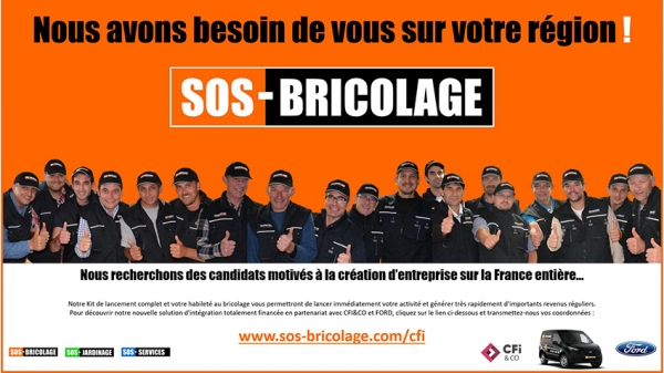 Franchise SOS Bricolage : nous recrutons sur toute la France