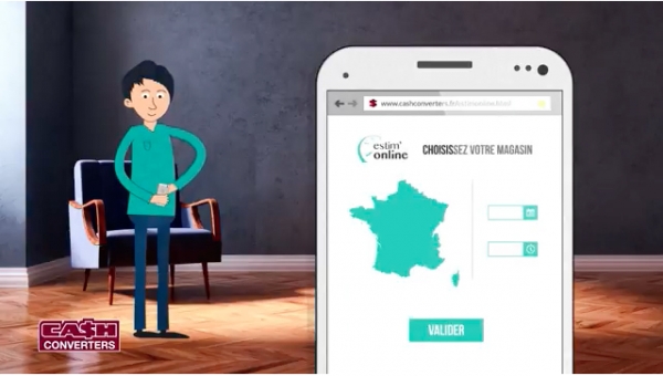 Publicité Estim'Online par la franchise Cash Converters