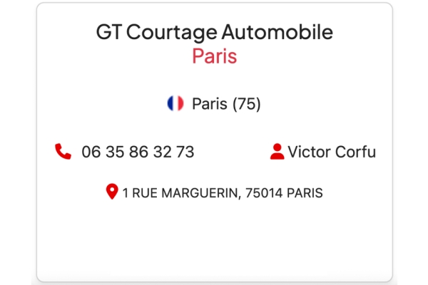 Franchise GT Courtage Automobile : bienvenue dans notre agence de Paris