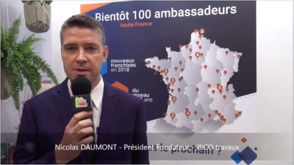 Interview de Nicolas DAUMONT, président fondateur de la franchise illiCO travaux à Franchise Expo 2019