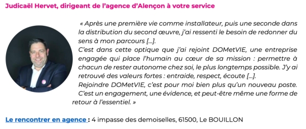 Franchise DOMetVIE s’installe à Alençon