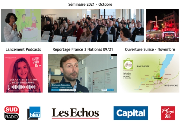 Franchise Les Menus Services : retrospective 2021, une année riche en événements