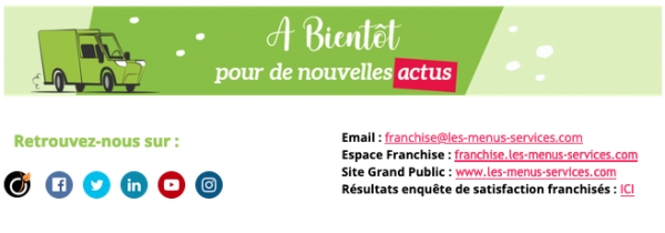 Franchise Les Menus Services : invitation et programme de nos interventions à Franchise Expo Paris 20 - 23 mars 2022
