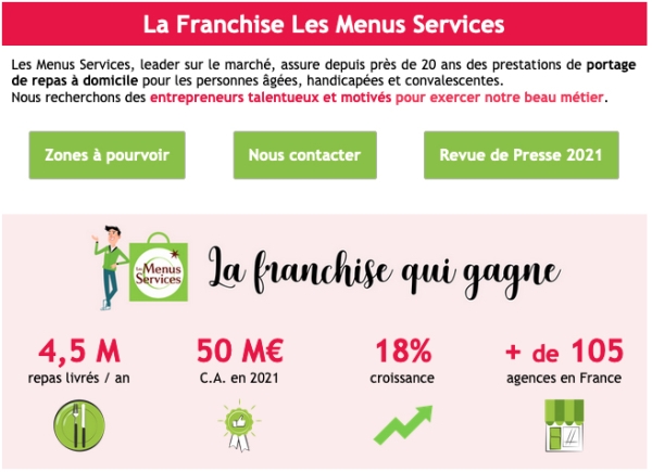 Franchise Les Menus Services : invitation et programme de nos interventions à Franchise Expo Paris 20 - 23 mars 2022