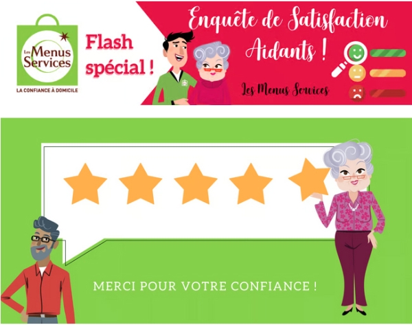 Franchise Les Menus Services : enquête nationale de satisfaction aidants