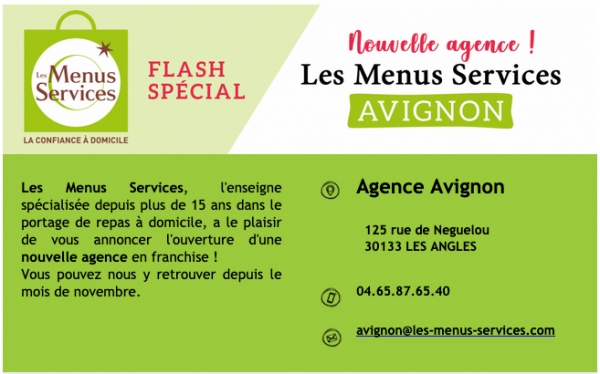Franchise Les Menus Services : ouverture d'agence à Avignon !