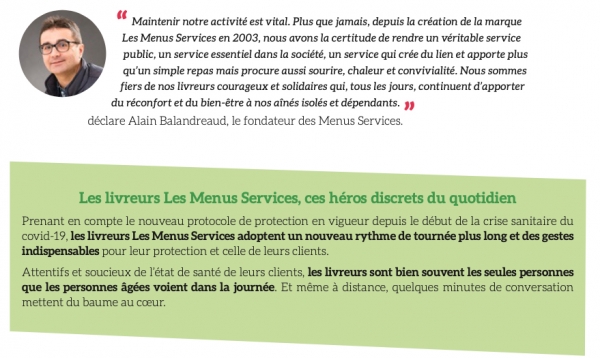 Franchise Les Menus Services : l'entreprise sur le front au quotidien !