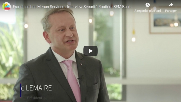 Franchise Les Menus Services : Interview Sécurité Routière BFM Business