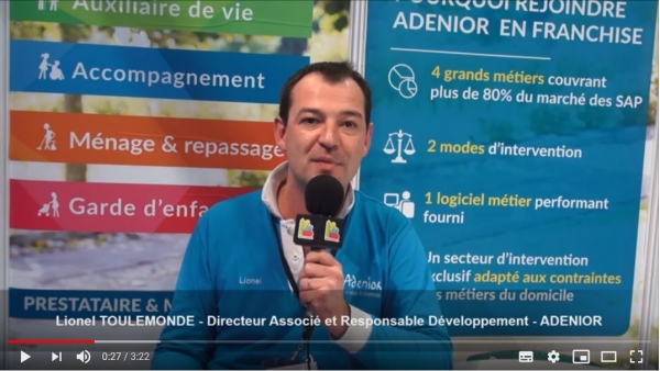 Interview de la franchise ADENIOR au Salon des Services à la Personne 2018 à Paris Porte de Versailles