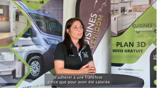 Mary-Lou Gubian, franchisée Cuisines Venidom Nord Isère témoigne